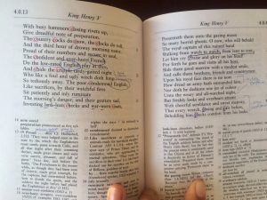 King Henry V, Act 4, Chorus Intro, all marked up!
