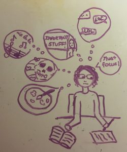 Actual photo of me in class. Doodling this was time very well spent... Oops