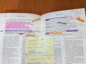 Annotation of Shakespeare, my university level of annotating.